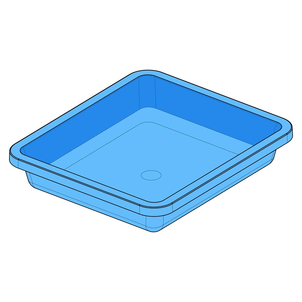 Quarter Tray, Shallow