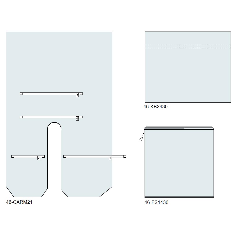C-Arm Cover, Mini w/ Poly Straps for OEC 6600
