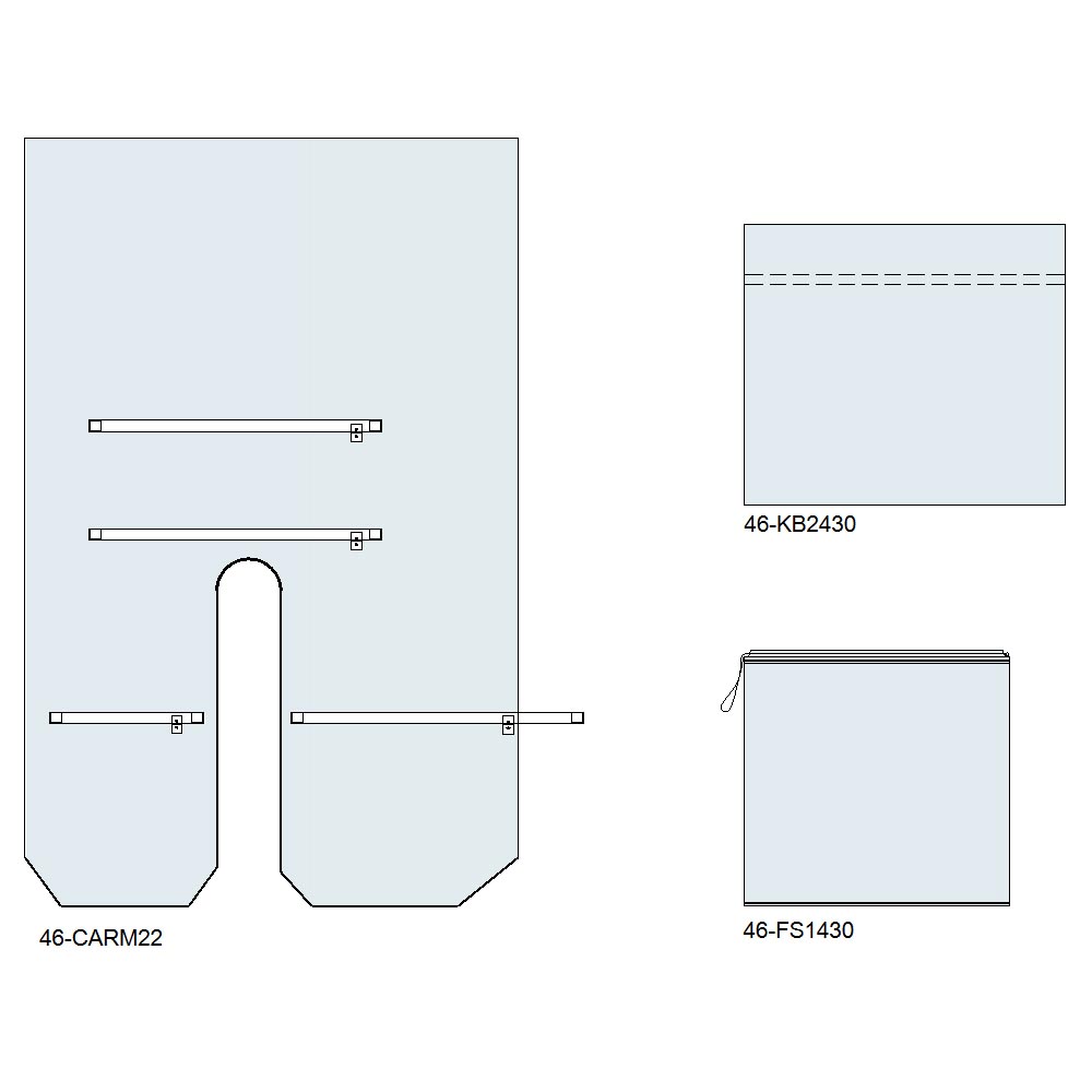 C-Arm Cover, Mini w/ Poly Straps for OEC 6800