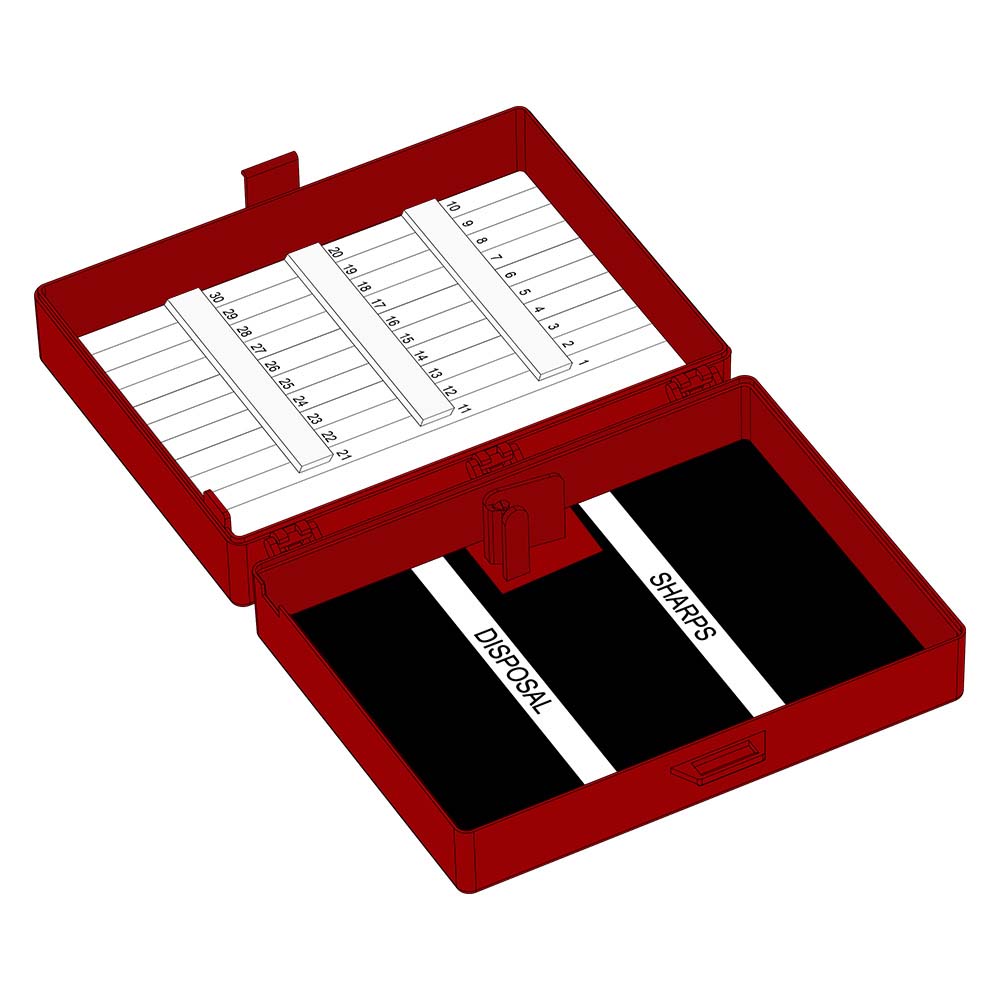 Needle Counter, 15-Count, Foam Strips, Magnet, Blade Remover